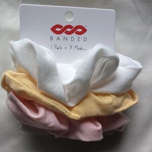 Banded hair scrunchies